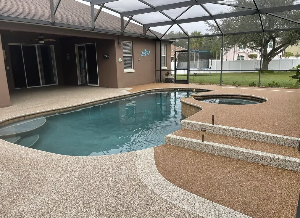 Resin Bound Pool Deck — Winter Park, FL